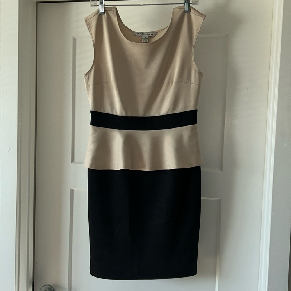 Two toned tan and black AA studio dress